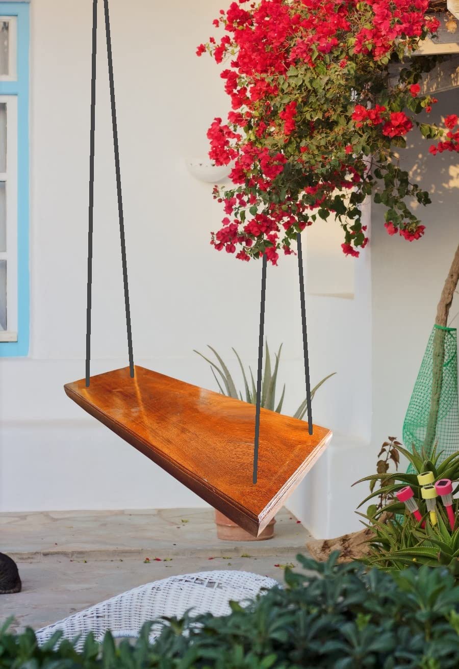 Hanging wooden outlet swing